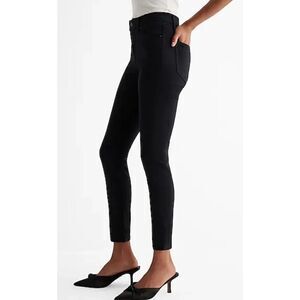 Express 2S black ripped high rise stretch jeggings -cotton polyester blend